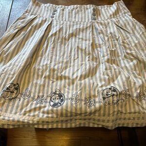 Her Universe Blue and White Striped A-Line Skirt